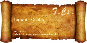 Tepper Csaba névjegykártya