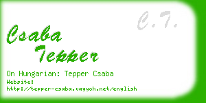 csaba tepper business card